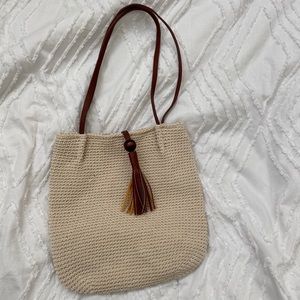 Crocheted tote bag